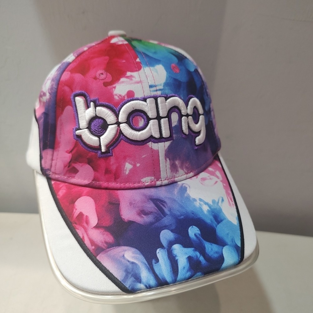 Bang Energy‎ Color Splatter Baseball Hat light up Brim Adjustable Festival Rave